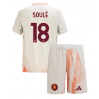 Echipament fotbal AS Roma Matias Soule #18 Tricou Deplasare 2024-25 pentru copii maneca scurta (+ Pantaloni scurti)